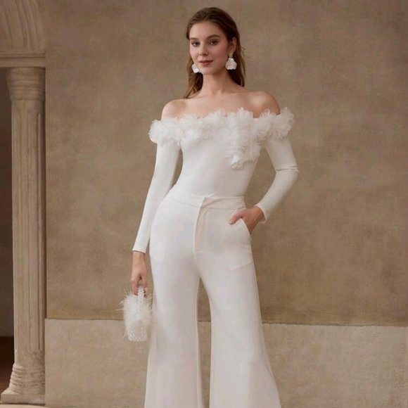 PREMIUM APPLIQUES OFF SHOULDER T-SHIRT - Picture 5 of 5